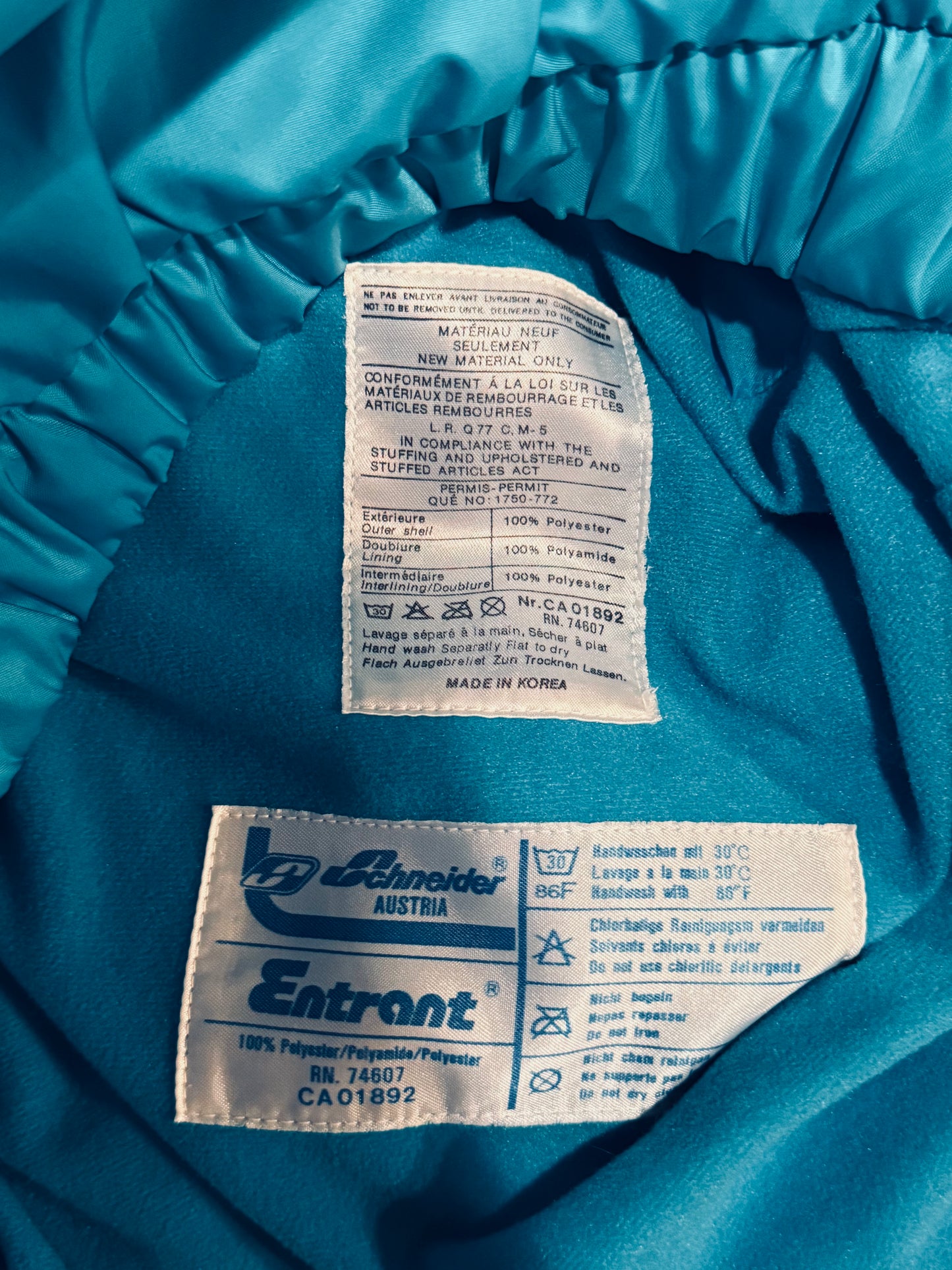 VTG Schneider Fabric Entrant Lightweight Ski Jacket w Hood Colorblock Size: 50