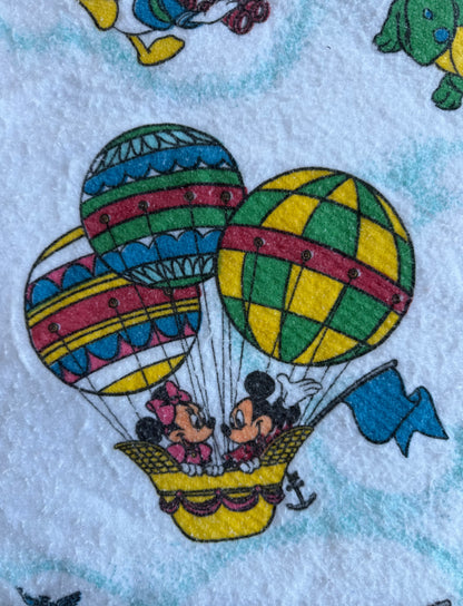 VTG ‘80s Disney Esmond Fancy Flyers Hot Air Balloon Fleece Blanket Size: TWIN