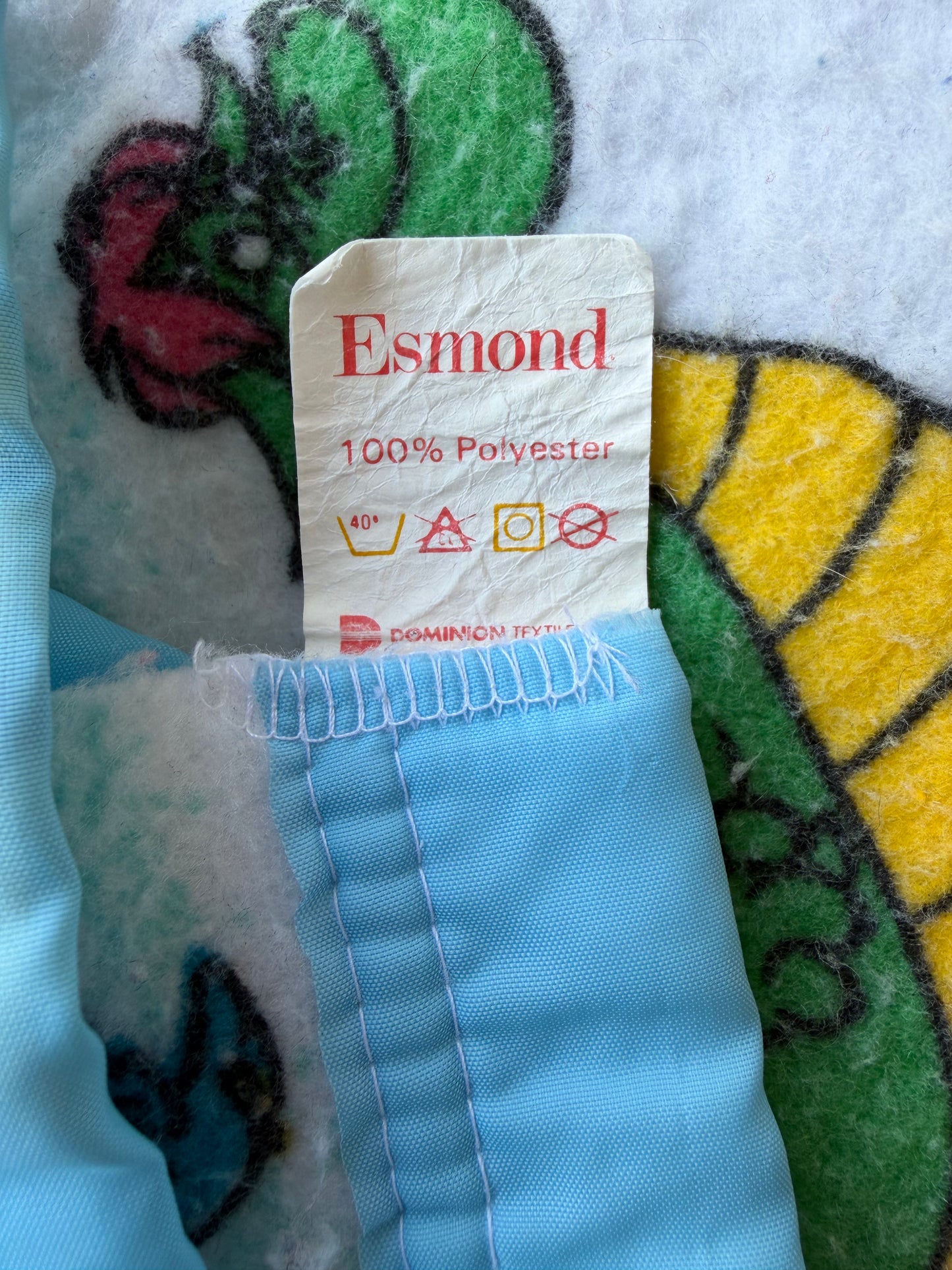 VTG ‘80s Disney Esmond Fancy Flyers Hot Air Balloon Fleece Blanket Size: TWIN