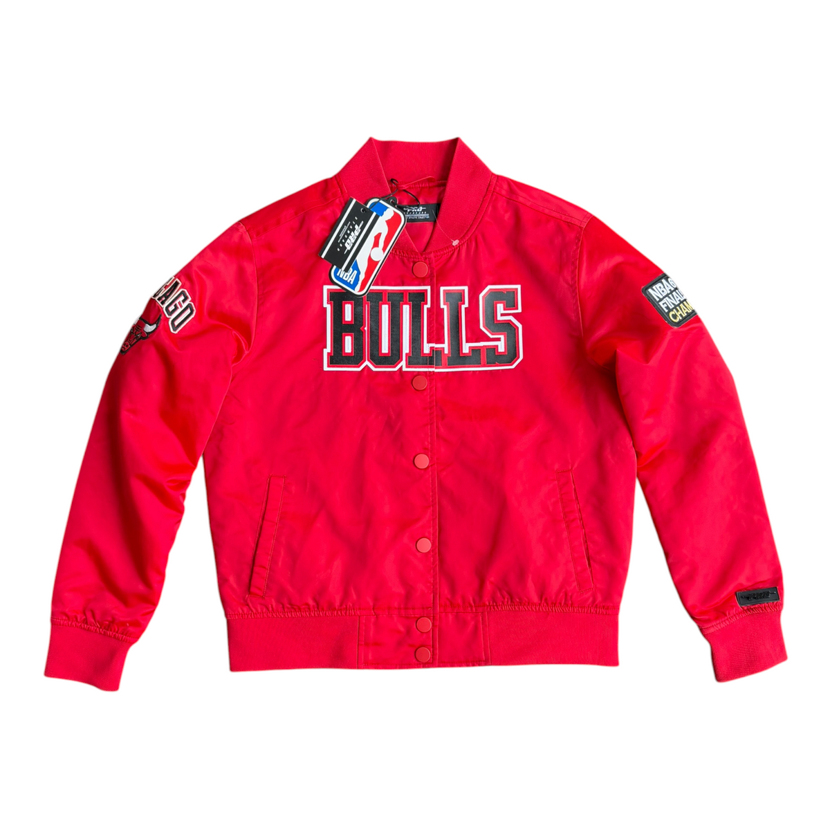 Chicago Bulls Pro Standard Women's Red Satin Bomber Jacket Size: XS
