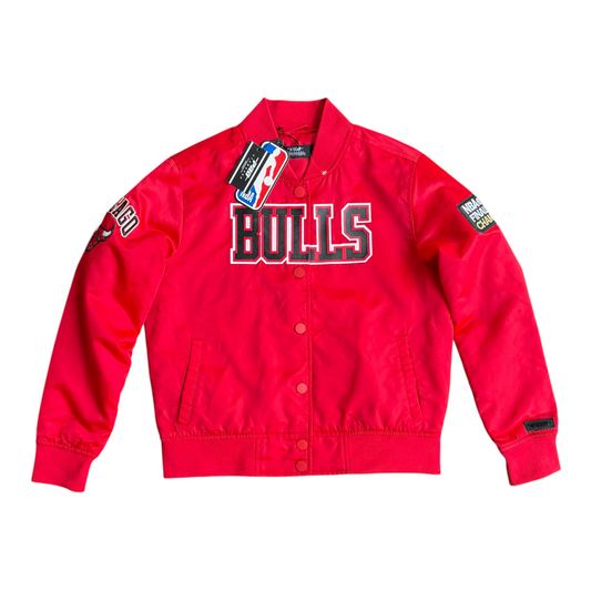 Chicago Bulls Pro Standard Women's Red Satin Bomber Jacket Size: XS