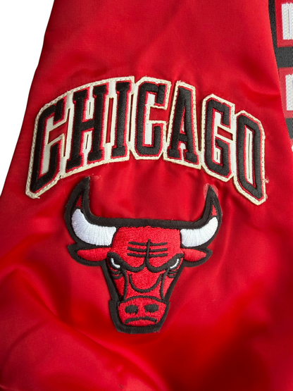 Chicago Bulls Pro Standard Women's Red Satin Bomber Jacket Size: XS