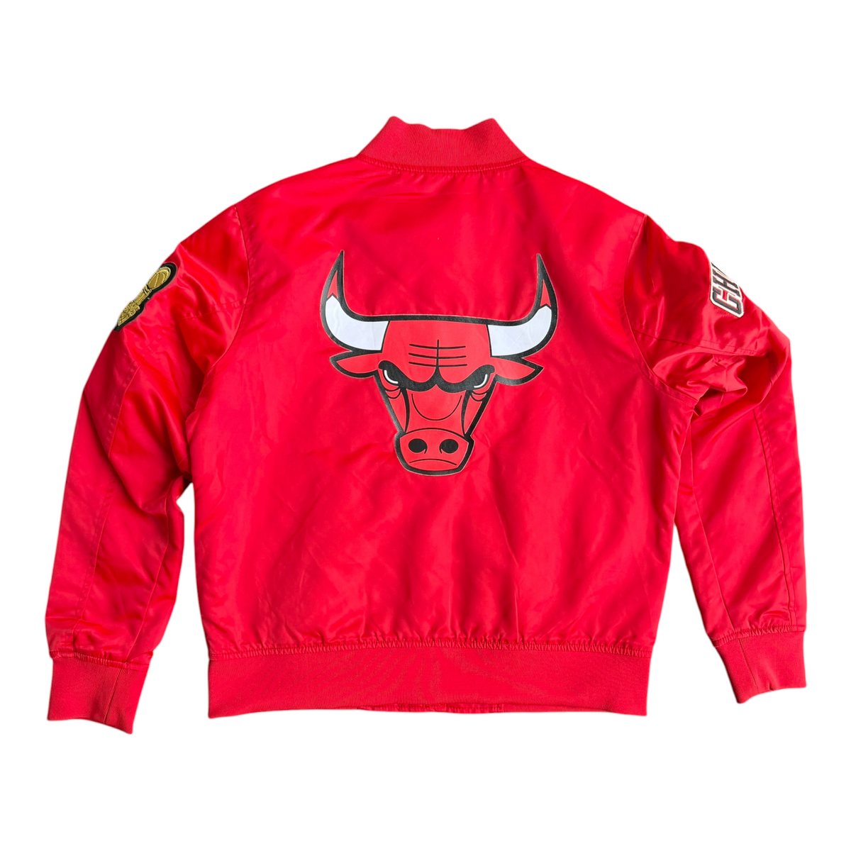 Chicago Bulls Pro Standard Women's Red Satin Bomber Jacket Size: XS