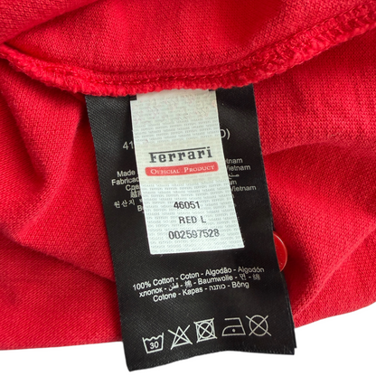 Scuderia Ferrari Racing Team Official Product Red Polo Shirt Size: L