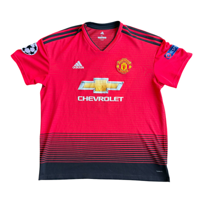2018-19 Manchester United Paul Pogba #6 Adidas UCL Home Football Jersey Size: XL