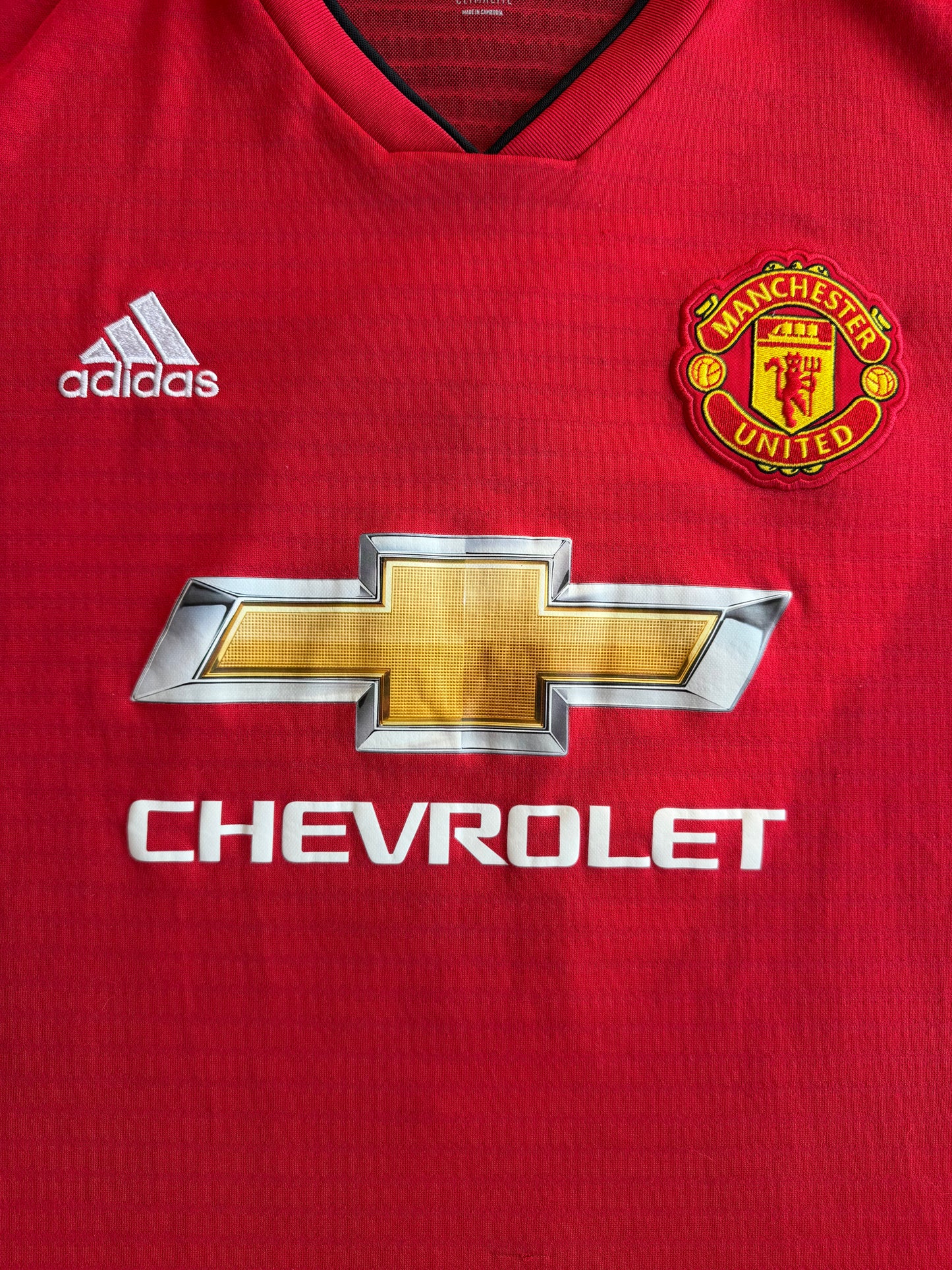 2018-19 Manchester United Paul Pogba #6 Adidas UCL Home Football Jersey Size: XL