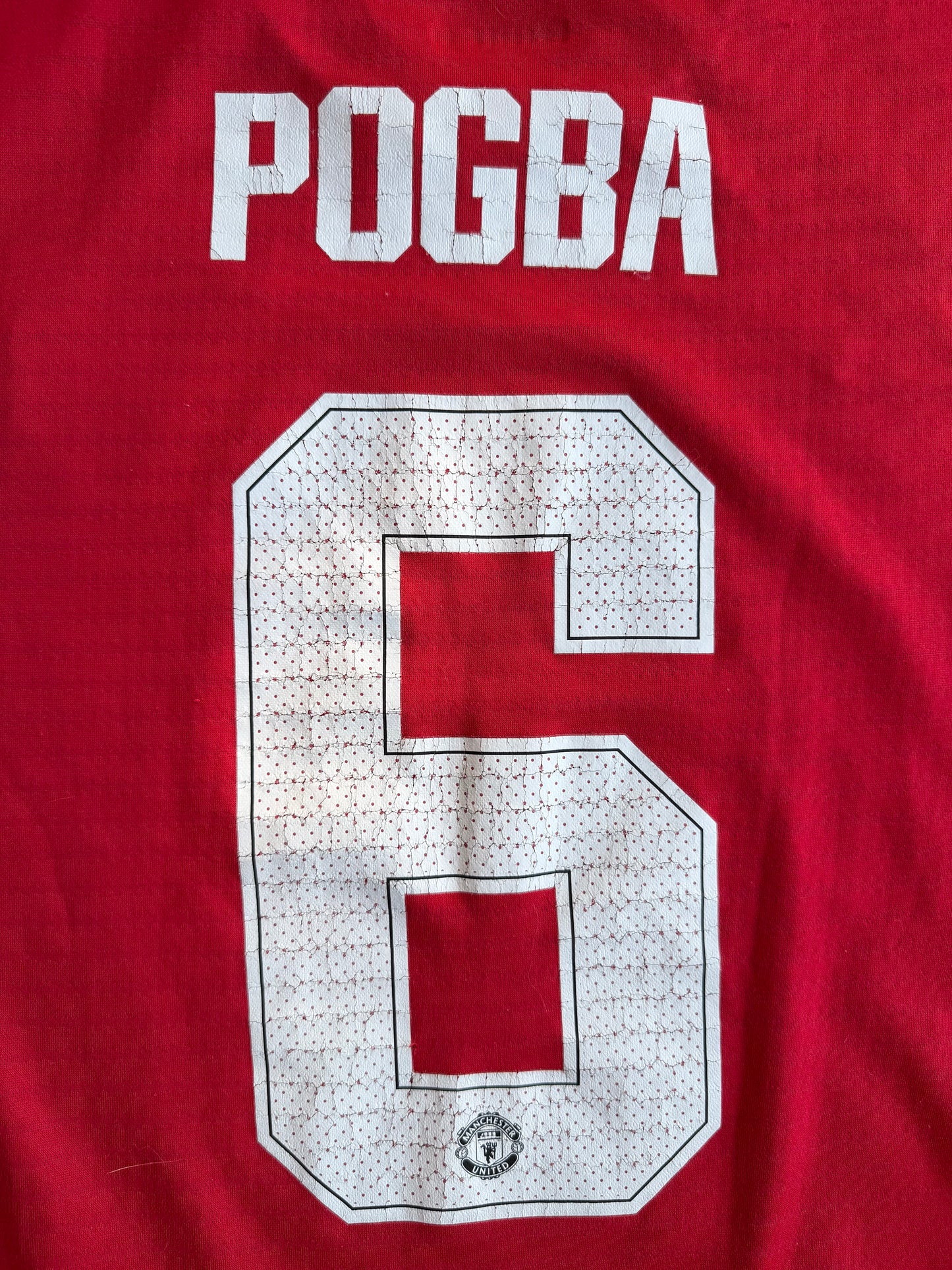 2018-19 Manchester United Paul Pogba #6 Adidas UCL Home Football Jersey Size: XL