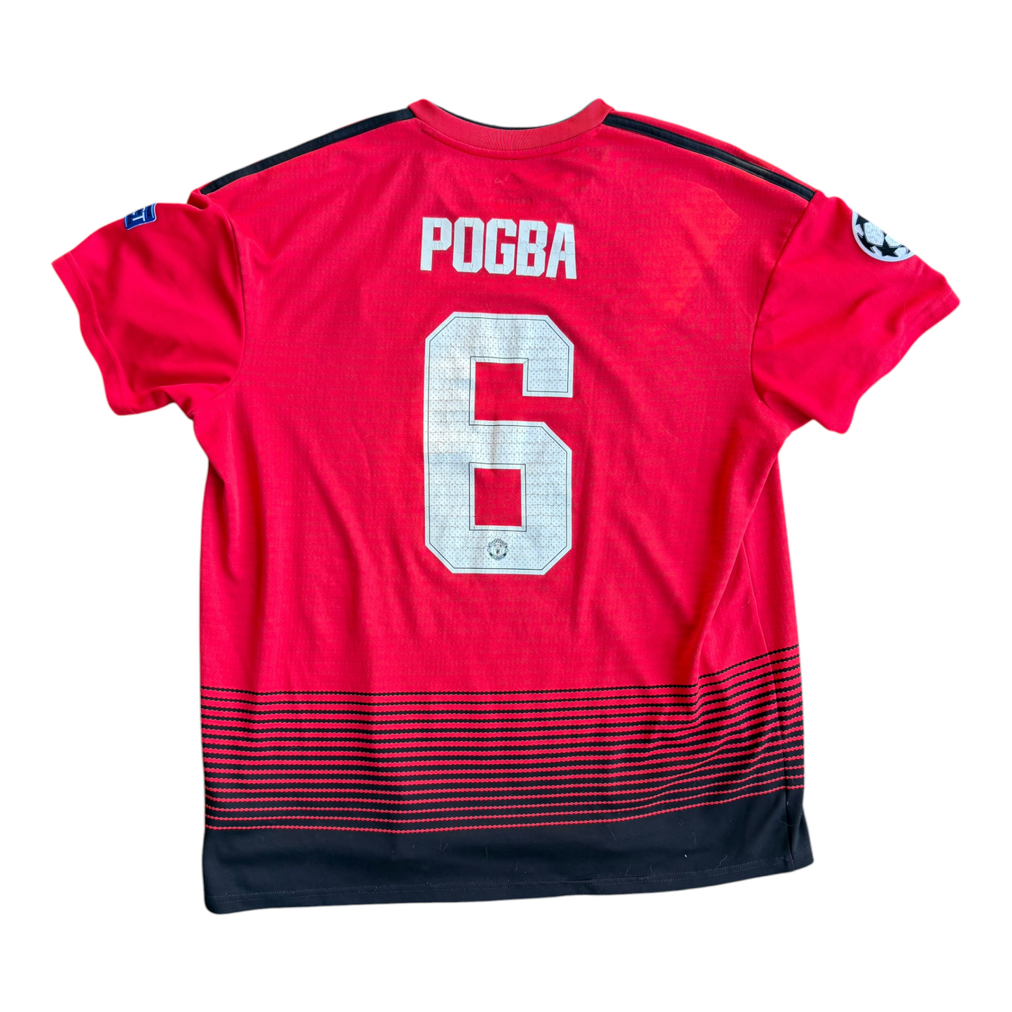2018-19 Manchester United Paul Pogba #6 Adidas UCL Home Football Jersey Size: XL