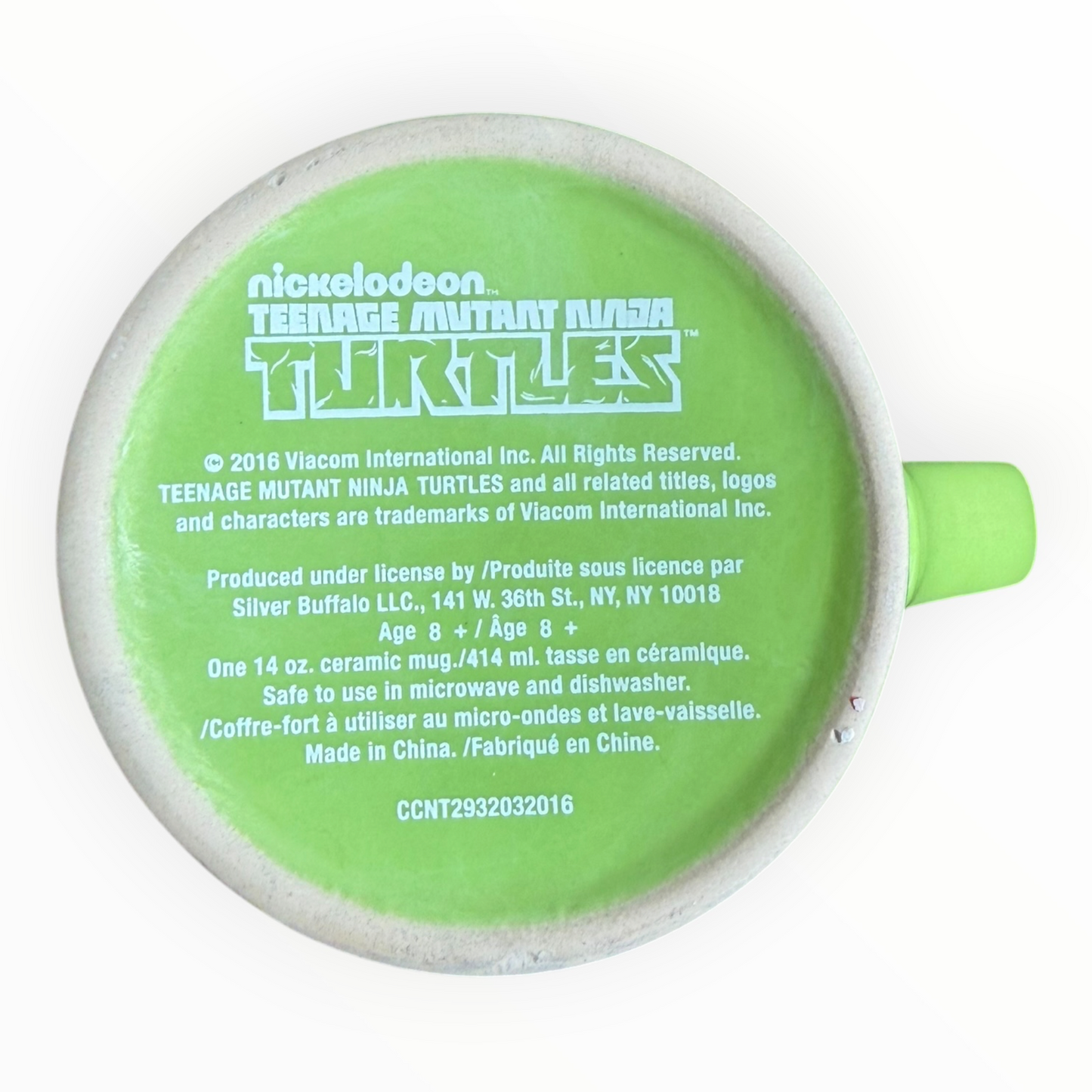 TMNT Teenage Mutant Ninja Turtles 2016 Nickelodeon Ceramic Coffee Mug