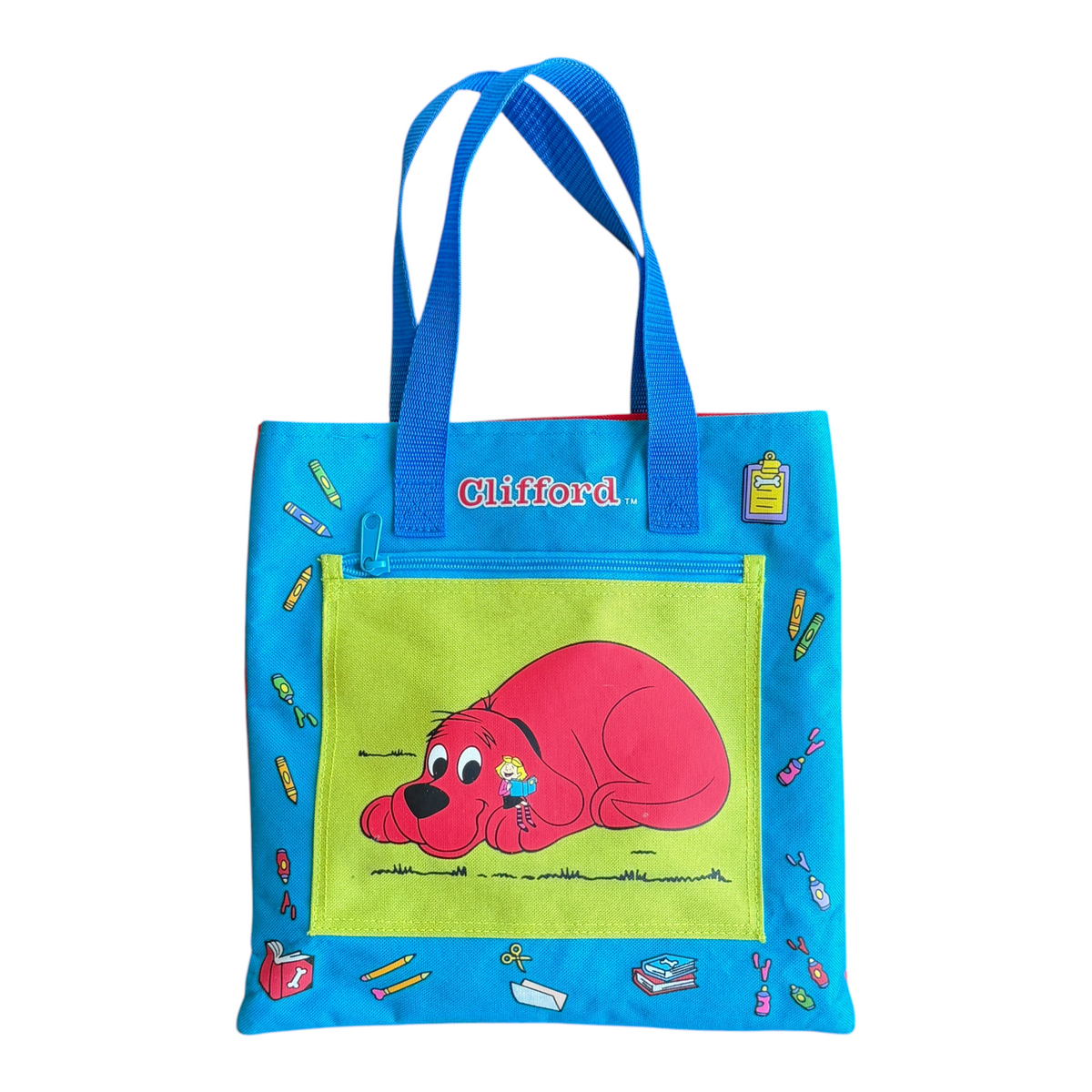 VTG Scholastic Clifford Big Red Dog Canvas Tote Bag
