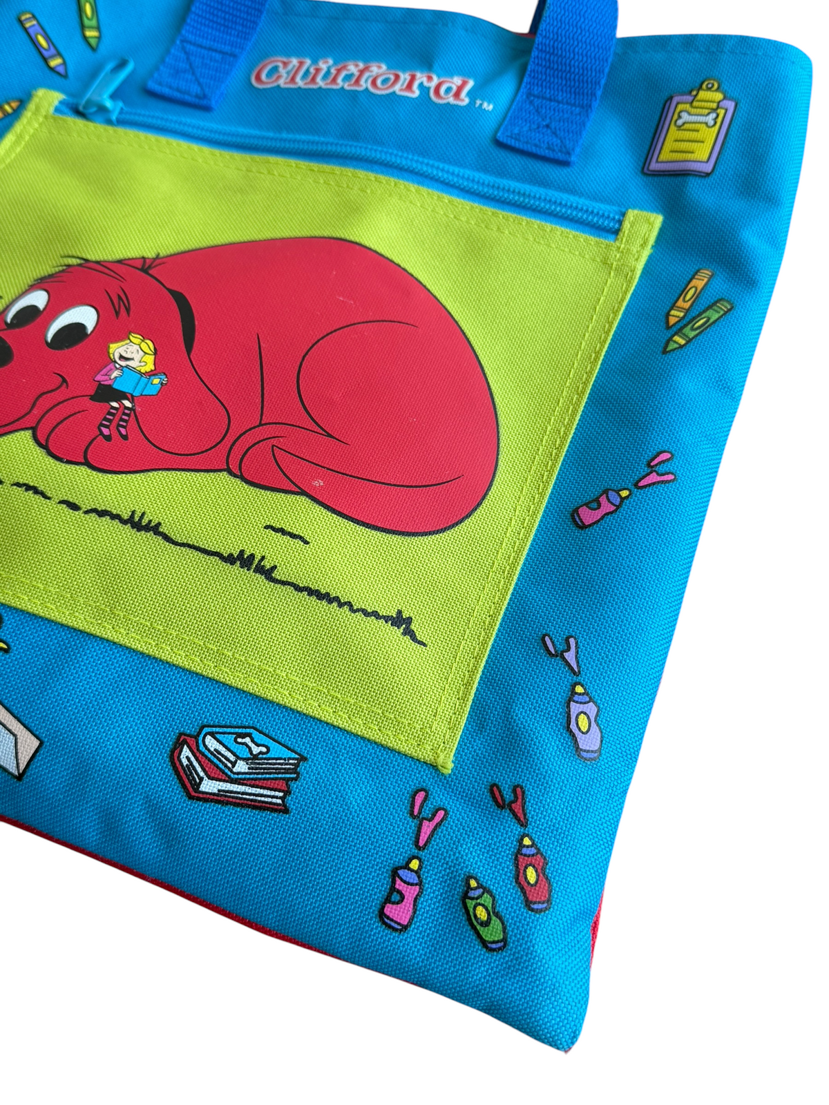 VTG Scholastic Clifford Big Red Dog Canvas Tote Bag