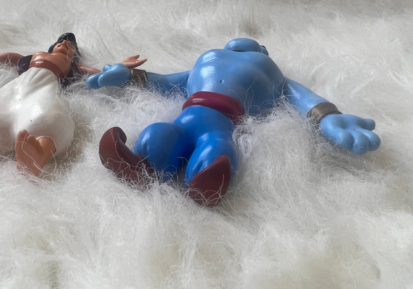 VTG Disney Aladdin + Jasmine + Genie PAX Bendable PVC Poseable Action Figures