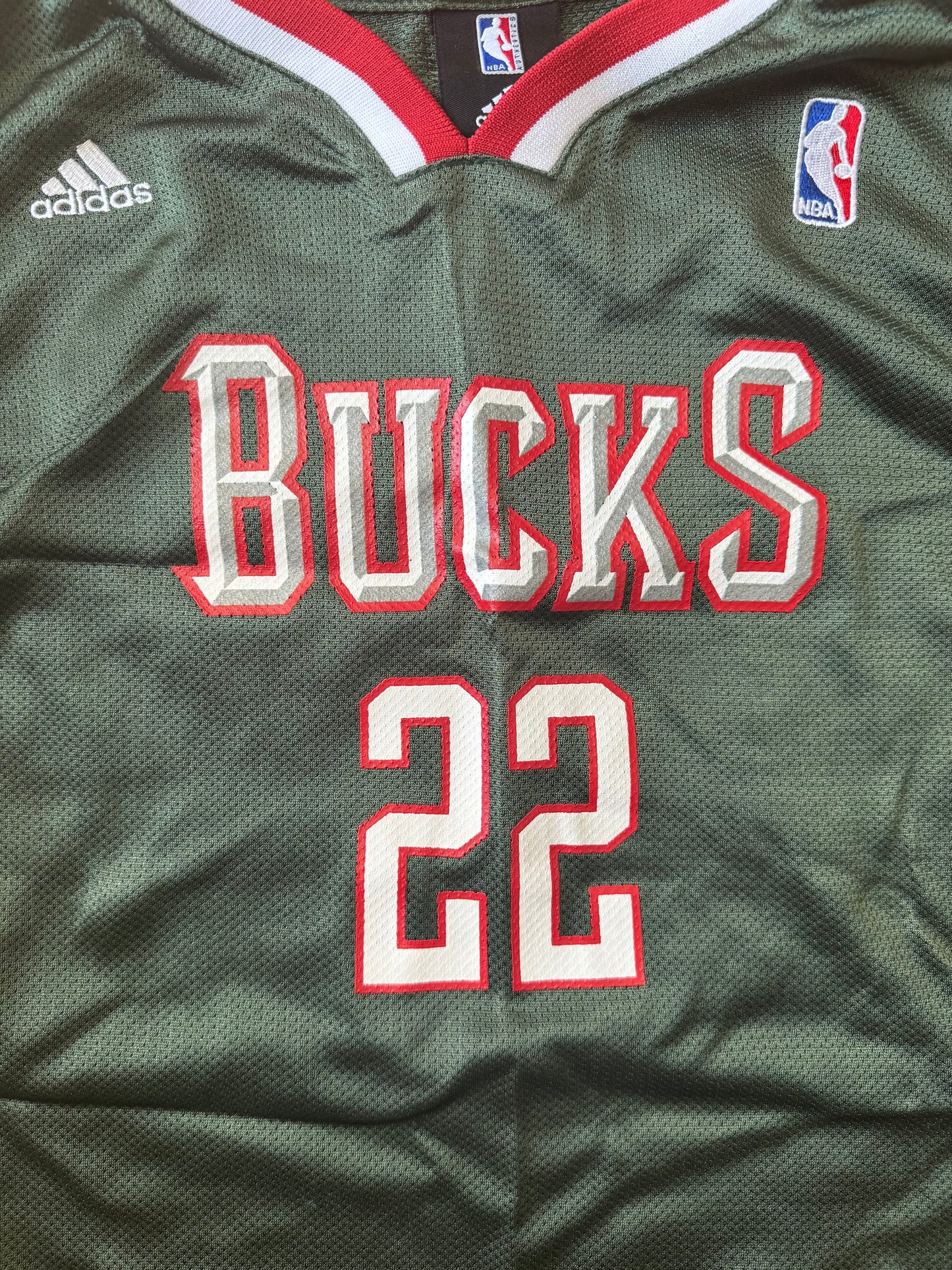 VTG Milwaukee Bucks #22 Michael Redd Adidas Youth Jersey Size: XL (18-20)