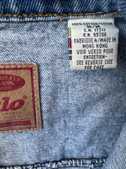 VTG Buffalo Jean Jacket 100% Cotton Rare Embroidery “YOP” Size: M