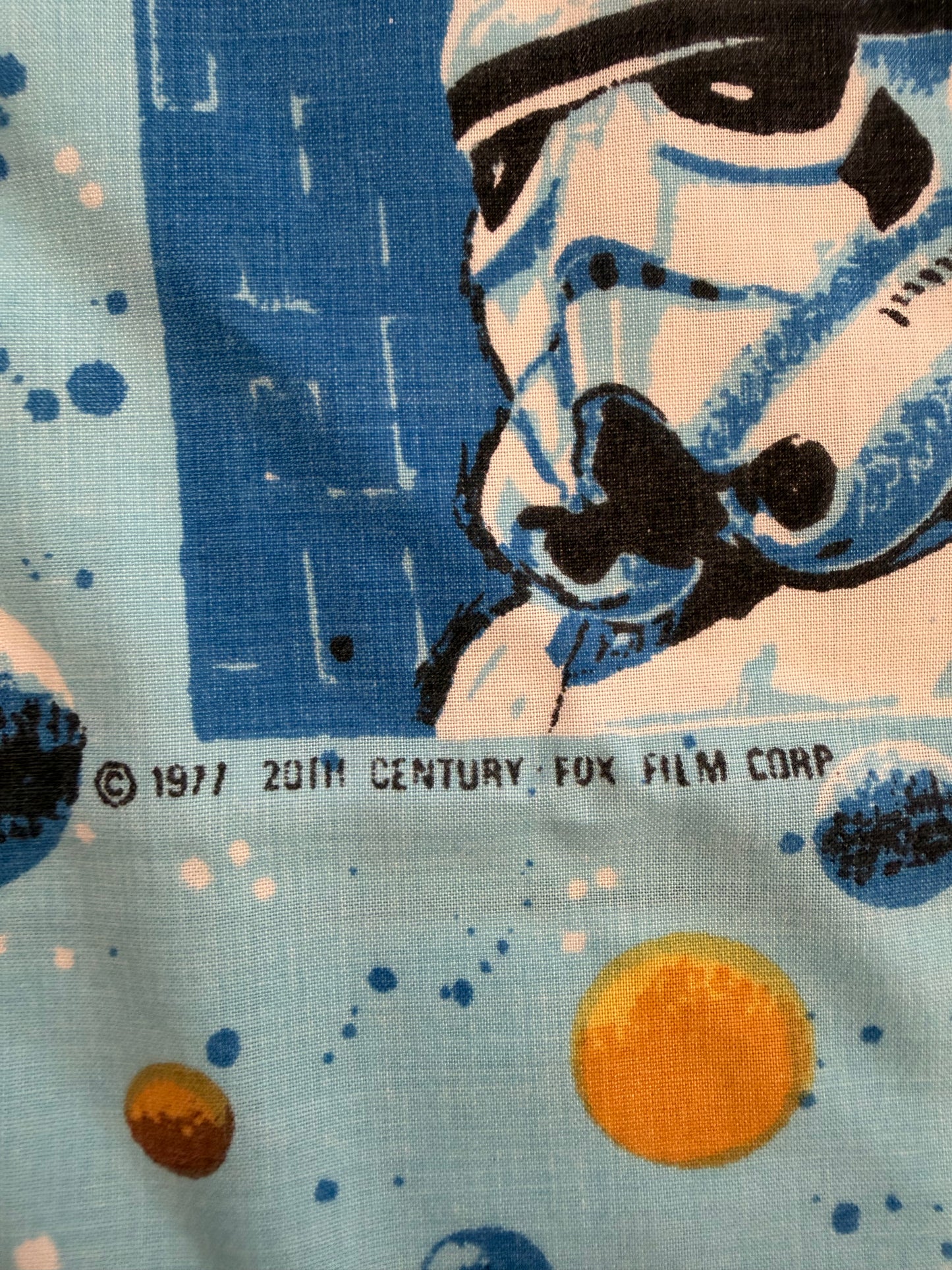 VTG 1977 Star Wars Original Trilogy Vader Luke Retro Flat Sheet Size: TWIN