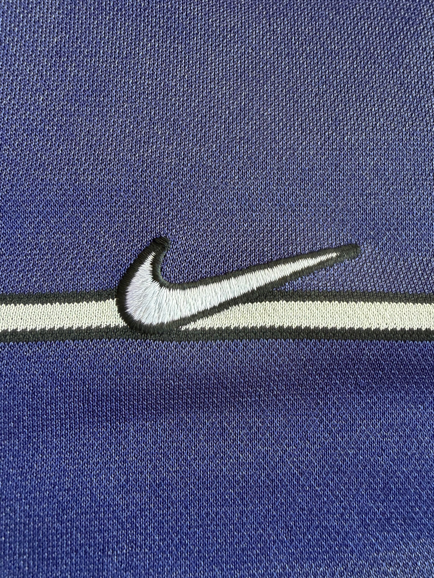 VTG ‘90s Nike Blue Striped Soccer Jersey V-Neck Size: S