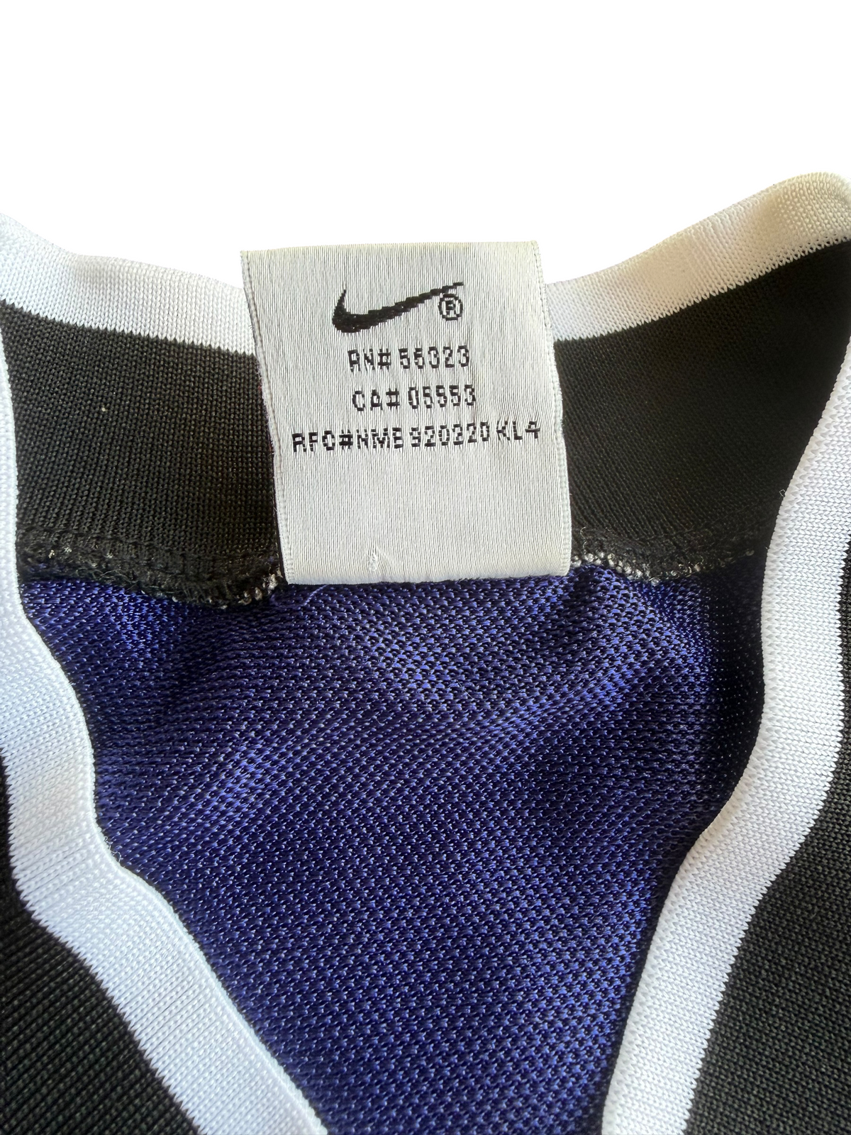 VTG ‘90s Nike Blue Striped Soccer Jersey V-Neck Size: S