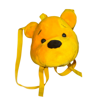 VTG '90s Y2K Disney Winnie the Pooh Head Plush Zipper Backpack