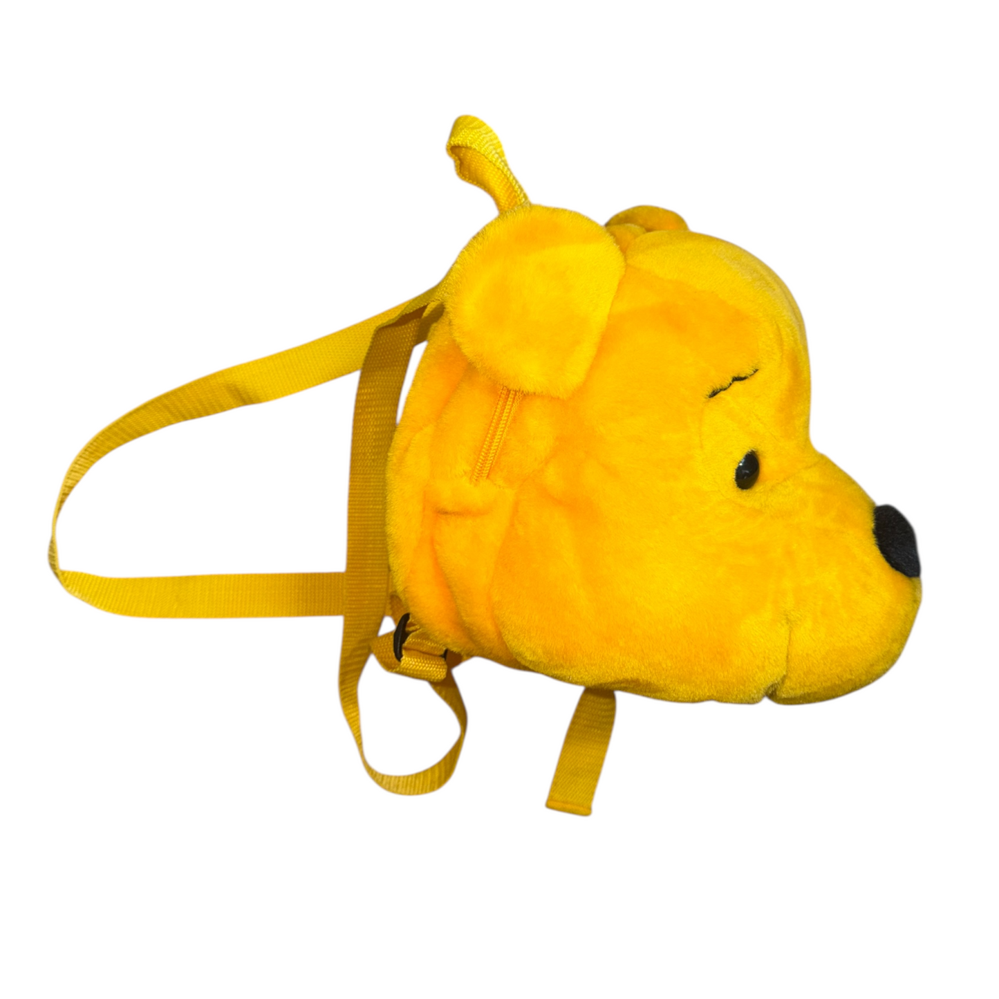 VTG '90s Y2K Disney Winnie the Pooh Head Plush Zipper Backpack