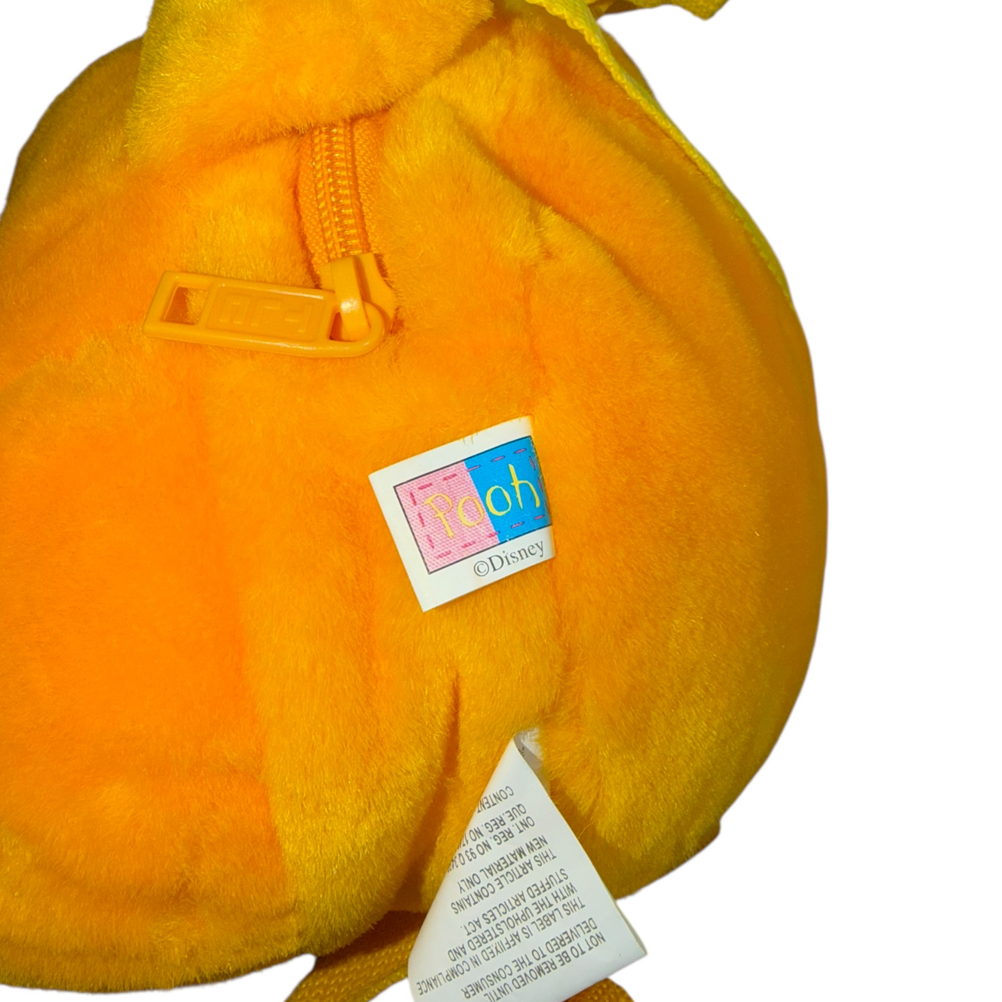 VTG '90s Y2K Disney Winnie the Pooh Head Plush Zipper Backpack
