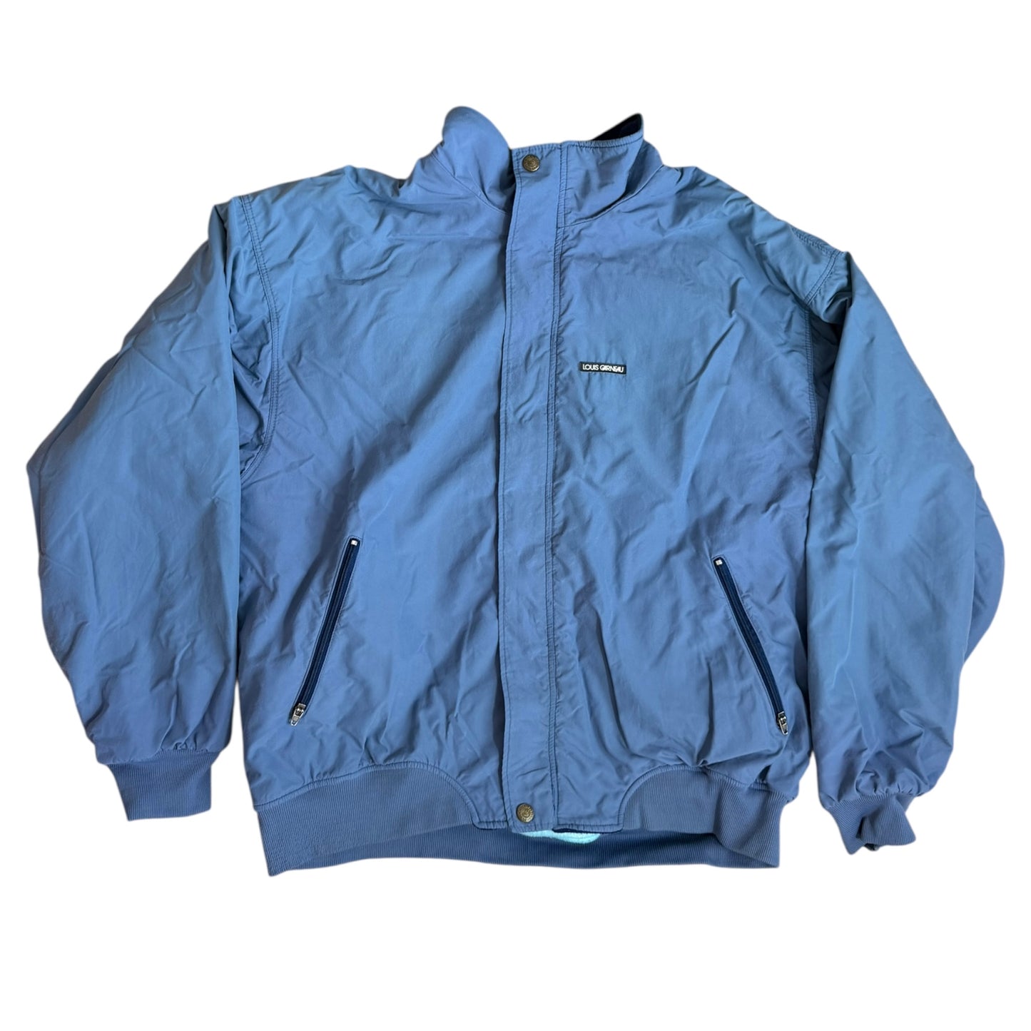 VTG ‘90s Louis Garneau Graphic Igloo Skier Reversible Fleece Jacket Rare Size: XL