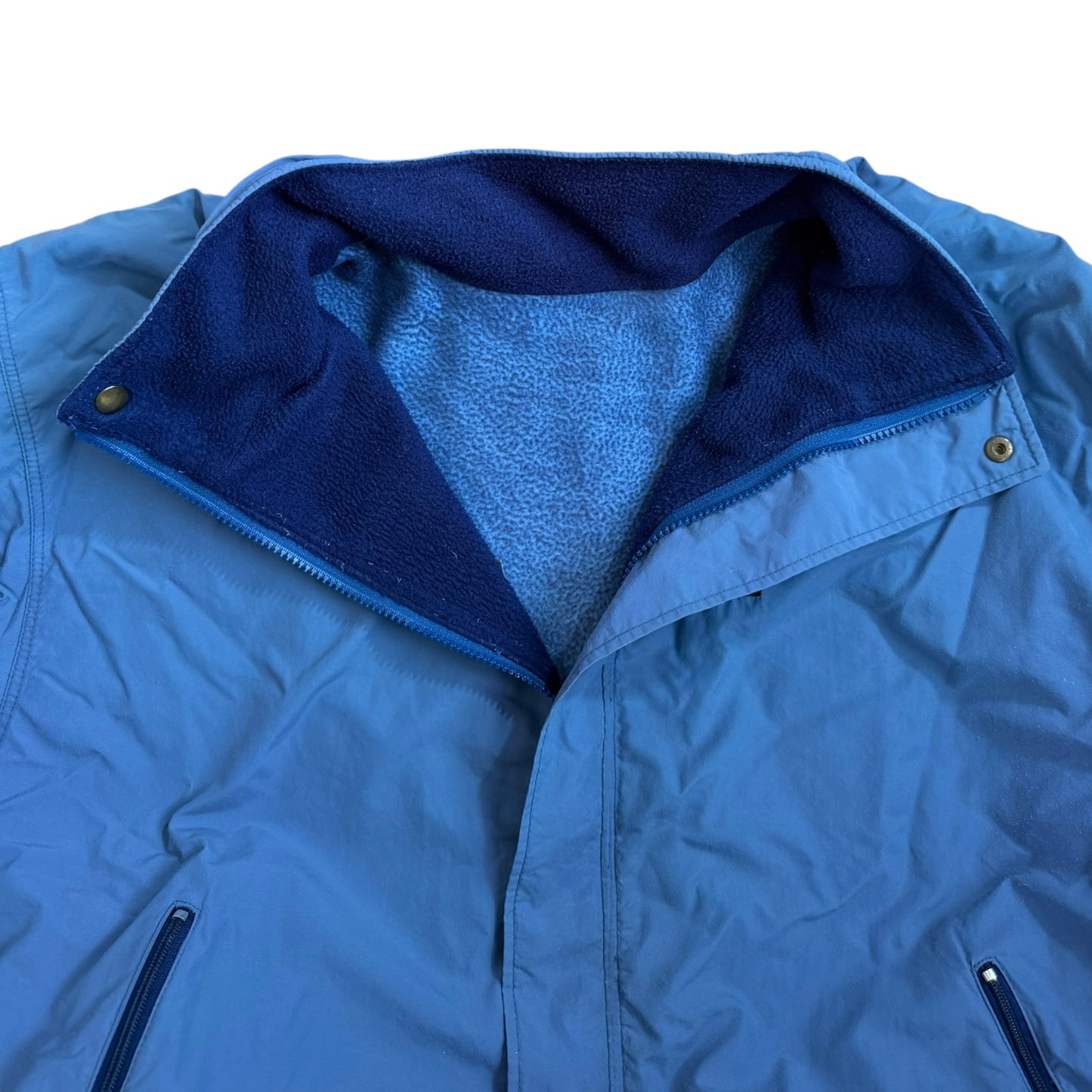 VTG ‘90s Louis Garneau Graphic Igloo Skier Reversible Fleece Jacket Rare Size: XL