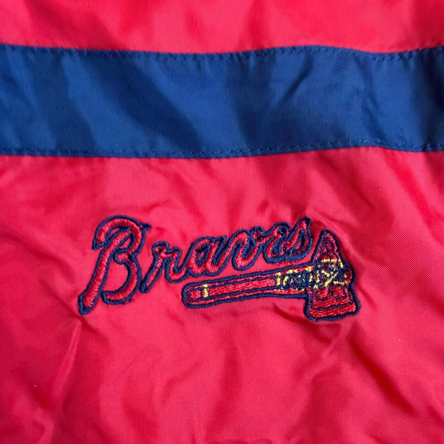 VTG ‘90s Atlanta Braves Mighty Mac “Rookie” Windbreaker Jacket Toddler Size: 4T