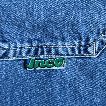 VTG Y2K ‘90s JNCO Flamehead Blue Denim Skater Jeans Youth Size: 18