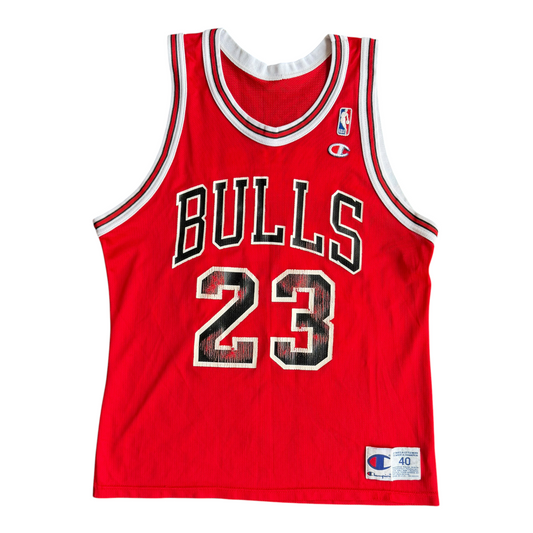 VTG Champion Chicago Bulls Michael Jordan #23 NBA Red Retro Jersey Size: 40