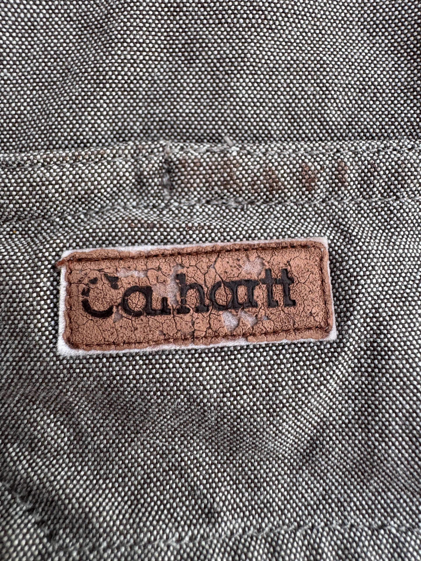 Carhartt Casual Button-Up Shirt Moss Chambray Short Sleeve Size: XL