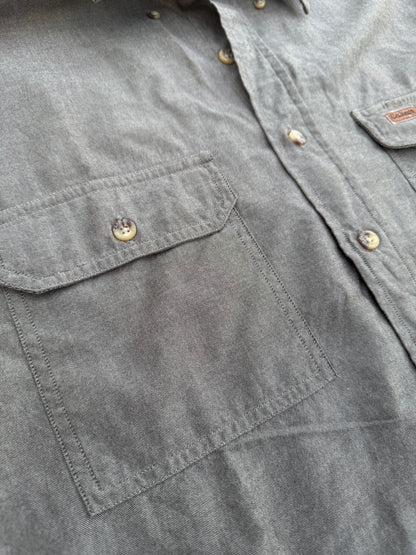 Carhartt Casual Button-Up Shirt Moss Chambray Short Sleeve Size: XL