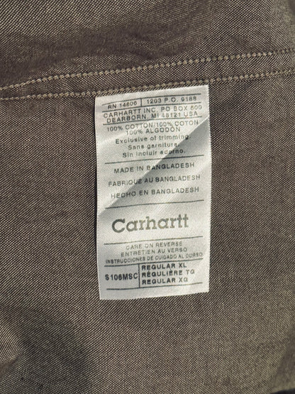 Carhartt Casual Button-Up Shirt Moss Chambray Short Sleeve Size: XL