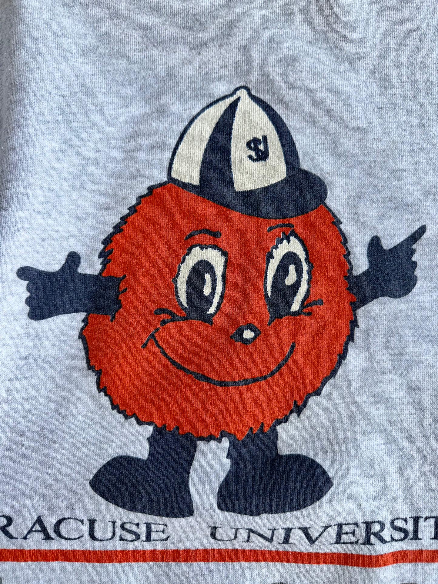 VTG Discus Syracuse University Orangemen Mascot Sweatshirt SU Retro Size: M