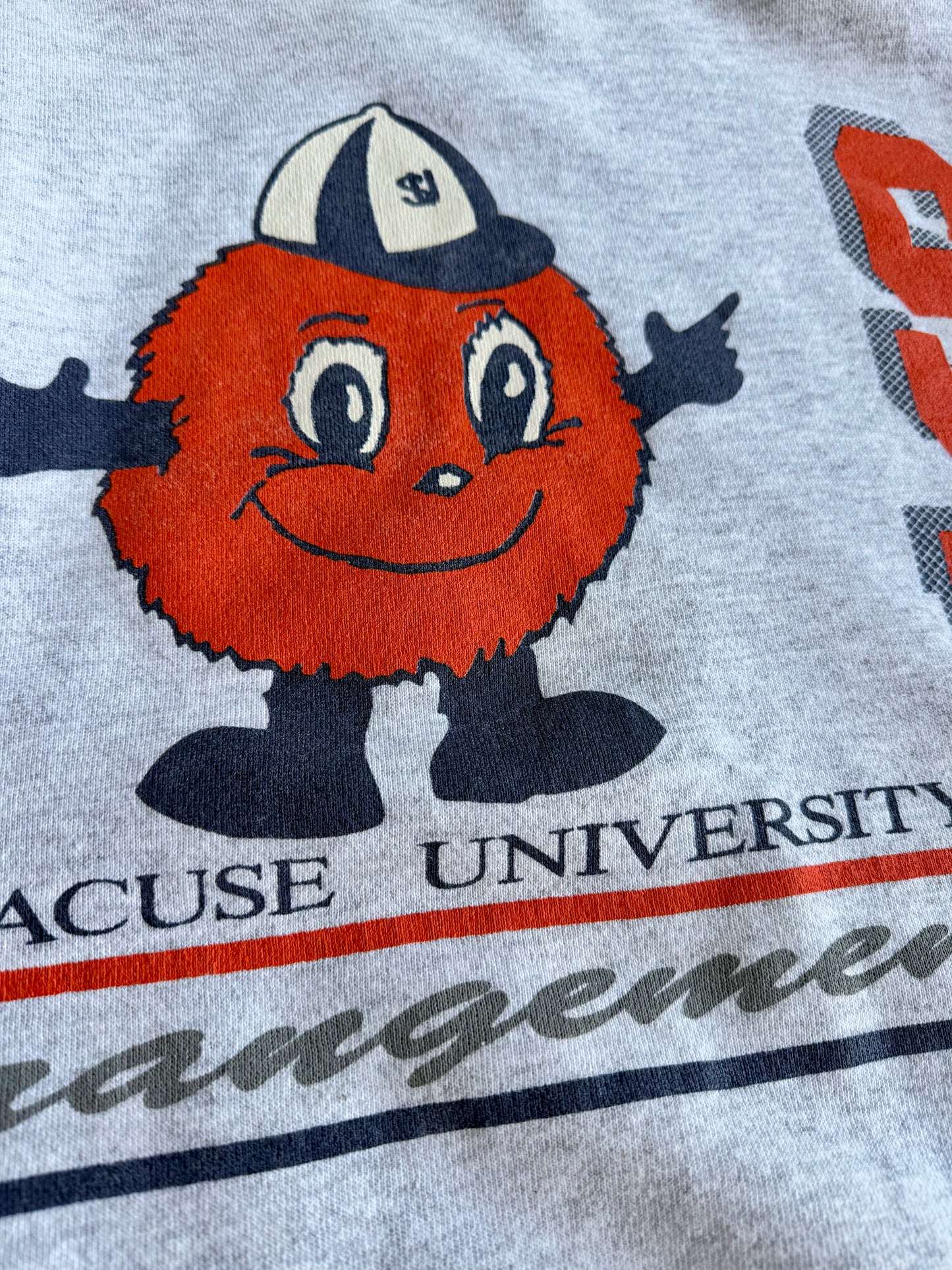 VTG Discus Syracuse University Orangemen Mascot Sweatshirt SU Retro Size: M