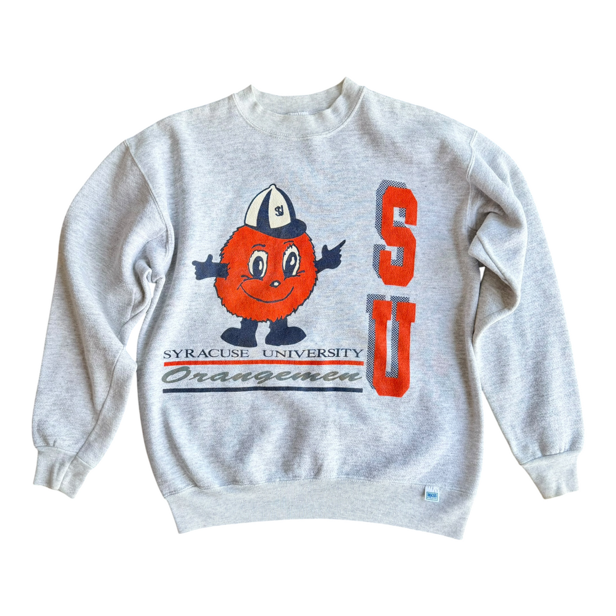 VTG Discus Syracuse University Orangemen Mascot Sweatshirt SU Retro Size: M