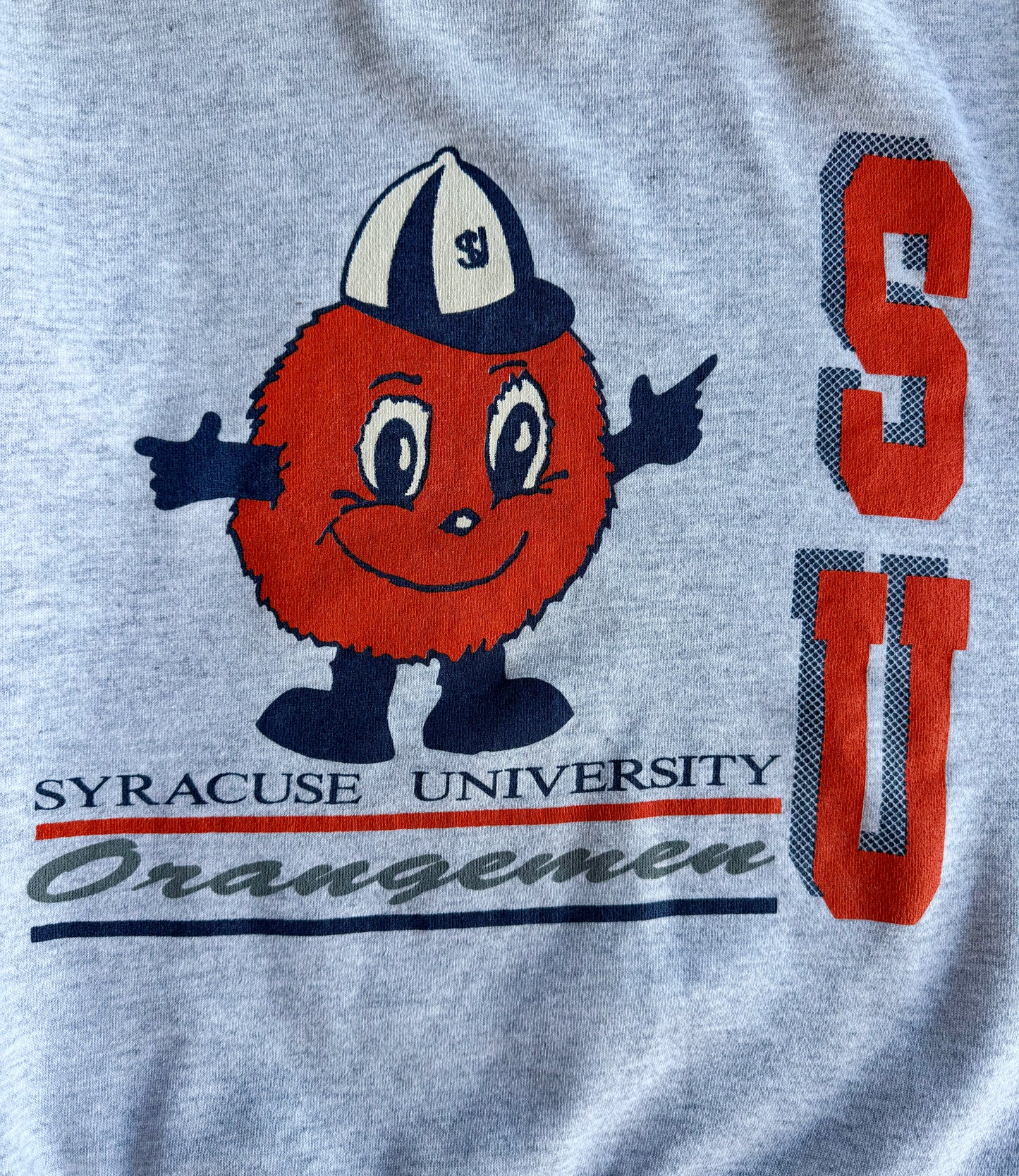 VTG Discus Syracuse University Orangemen Mascot Sweatshirt SU Retro Size: M