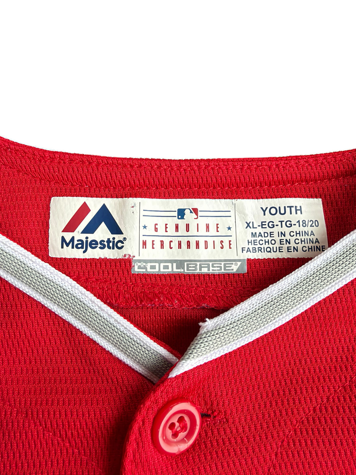 Los Angeles Angels Mike Trout #27 Majestic Youth Red Jersey Size: XL (18/20)