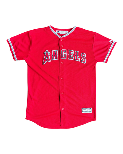 Los Angeles Angels Mike Trout #27 Majestic Youth Red Jersey Size: XL (18/20)