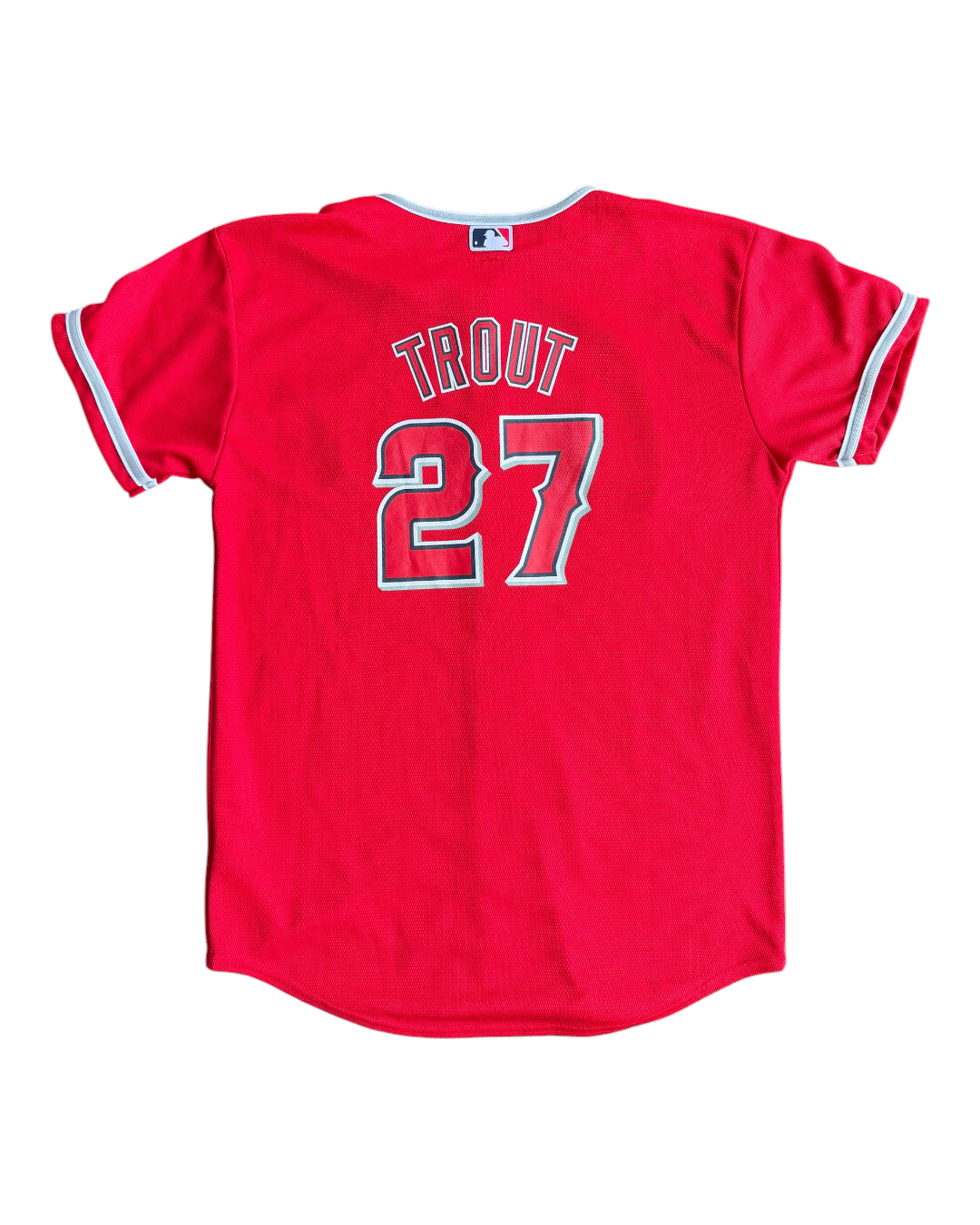 Los Angeles Angels Mike Trout #27 Majestic Youth Red Jersey Size: XL (18/20)