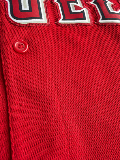 Los Angeles Angels Mike Trout #27 Majestic Youth Red Jersey Size: XL (18/20)