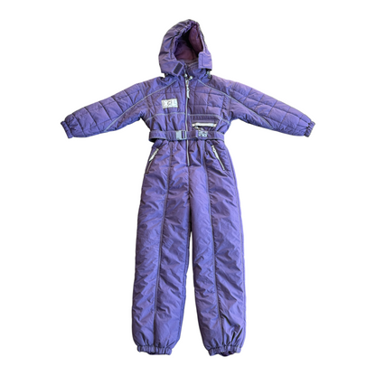 VTG Atlantic Sportswear Ski Purple Quilted One-Piece Youth Snowsuit Size: M