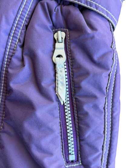 VTG Atlantic Sportswear Ski Purple Quilted One-Piece Youth Snowsuit Size: M