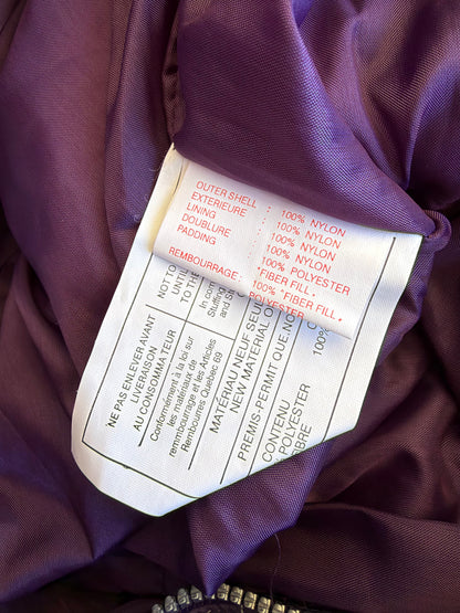 VTG Atlantic Sportswear Ski Purple Quilted One-Piece Youth Snowsuit Size: M