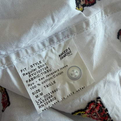 Naked & Famous Capcom Street Fighter Ken & Ryu Button-Down Shirt Size: M