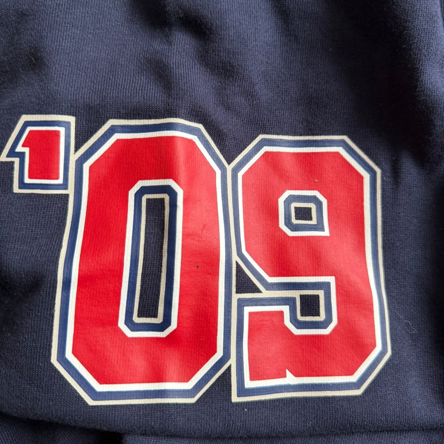 Montreal Canadiens Mitchell & Ness Navy College Dropout OVS Hoodie Size: 3XL