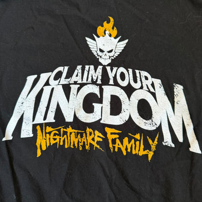 WWE Authentic Cody Rhodes “Claim Your Kingdom Nightmare Family” T-Shirt Size: L