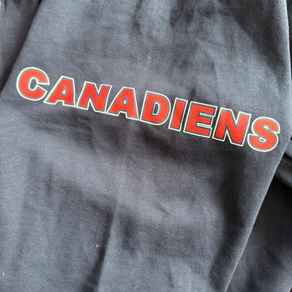 Montreal Canadiens Mitchell & Ness Navy College Dropout OVS Hoodie Size: 3XL