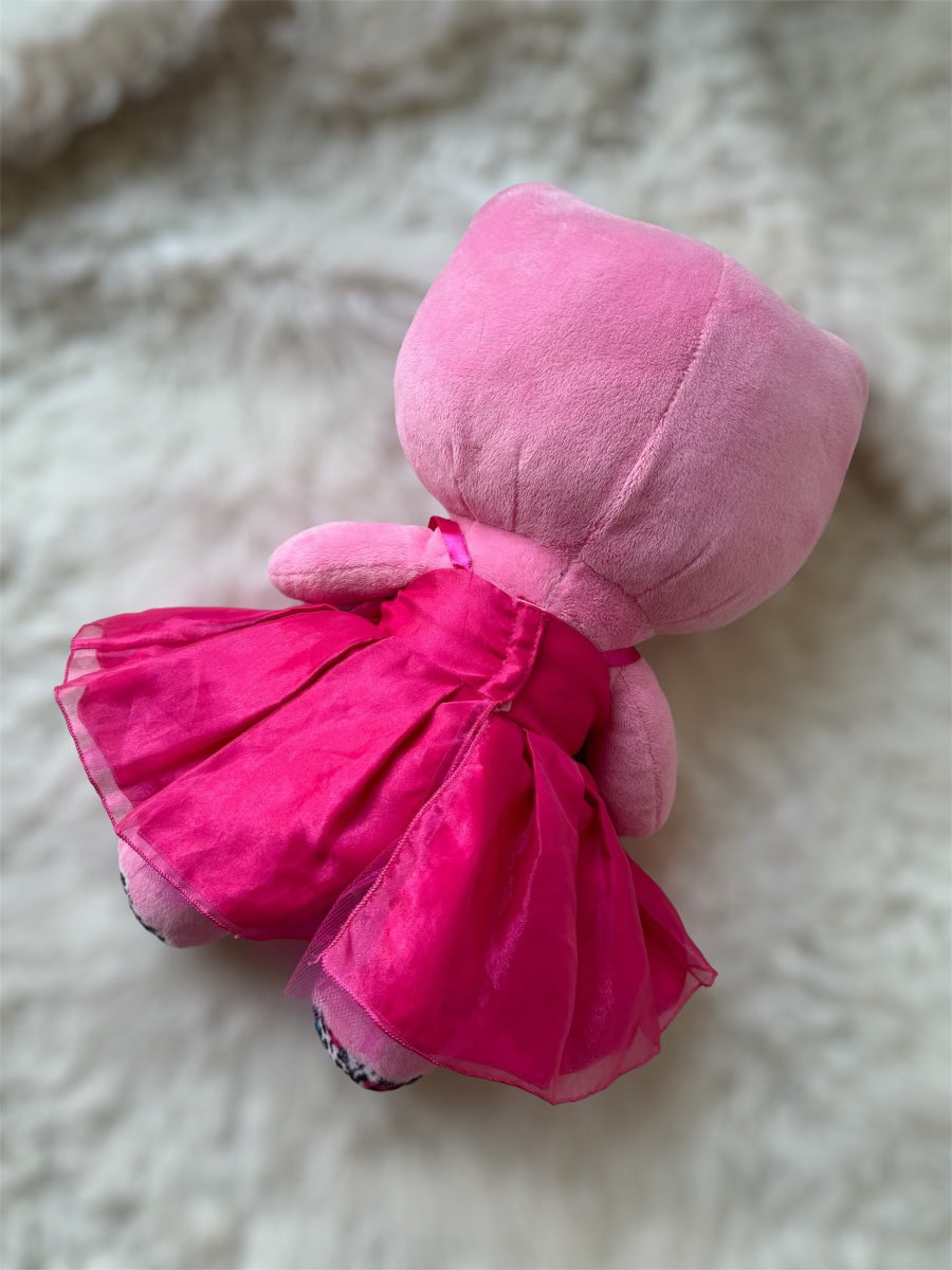 Build A Bear Hello Kitty Pink 18" Winking Leopard Outfit Dress ‘12 Sanrio No Bow