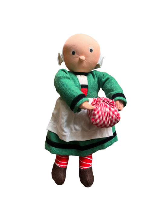 VTG '70s Becassine by Minerve Cloth French Cloth Doll 12.5"