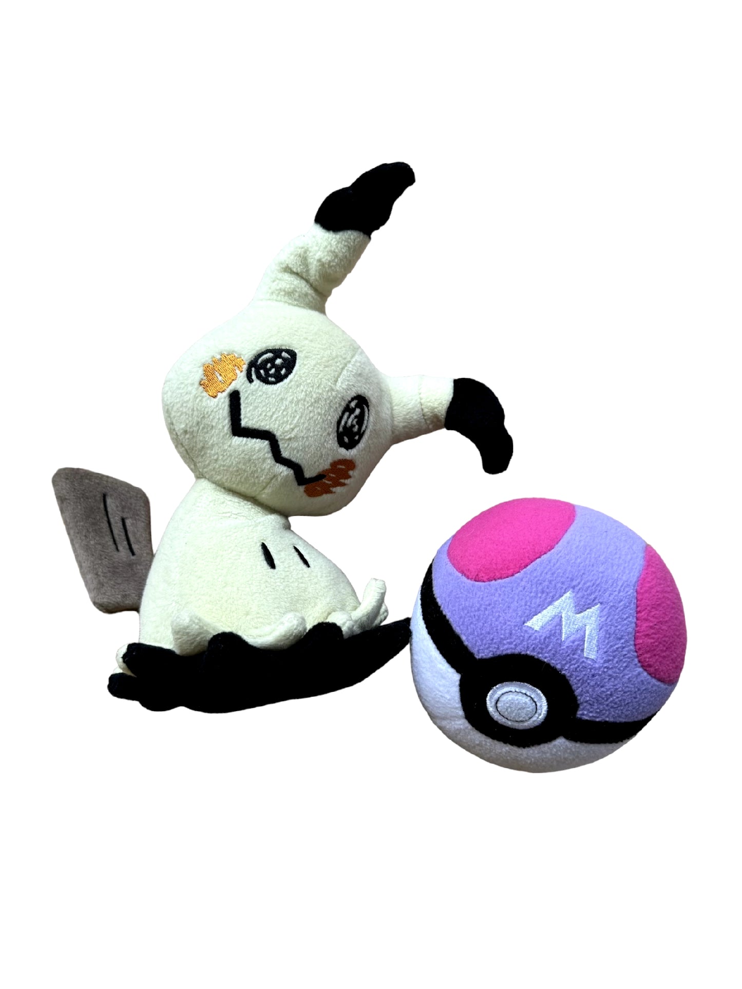 TOMY Pokémon Bundle Mimikyu Plush & Master Poke Ball Bean Bag Plush